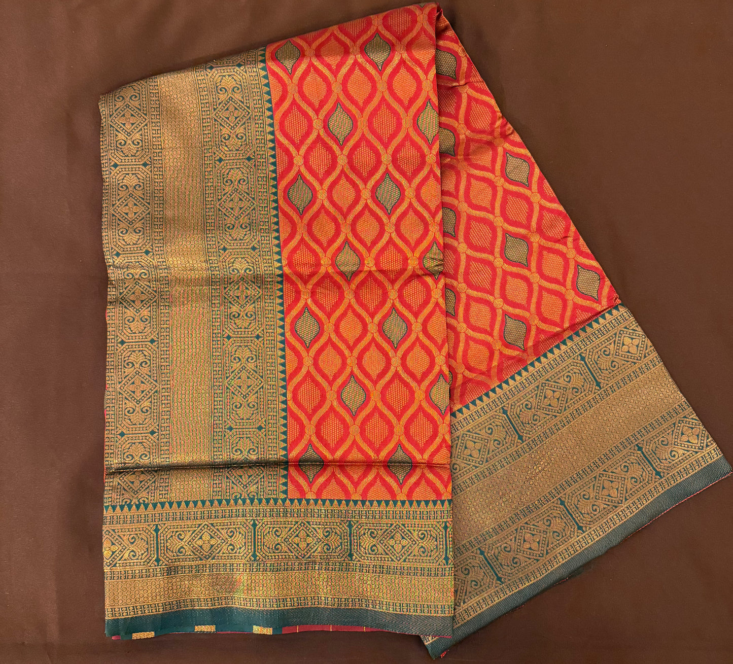Attractive Red Color Art Silk Saree With Contrast Border For Women