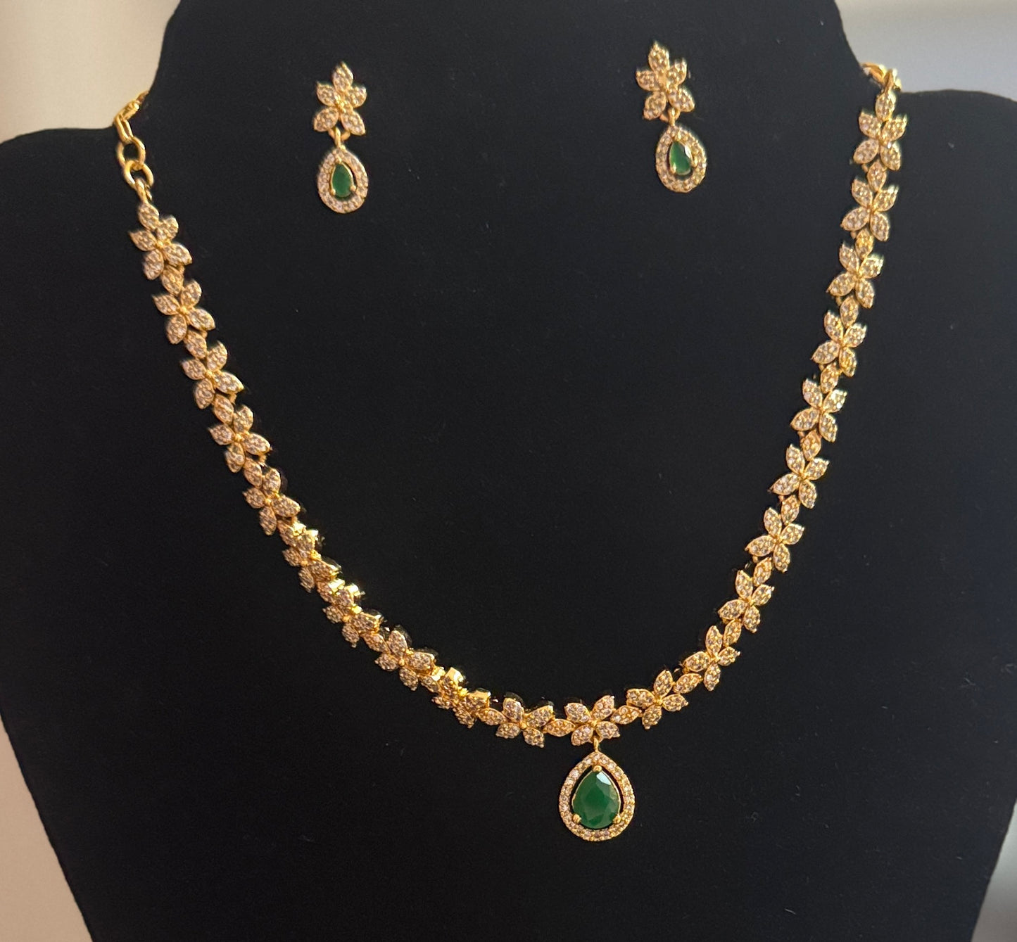 Gold Plated Necklace With Earrings In USA