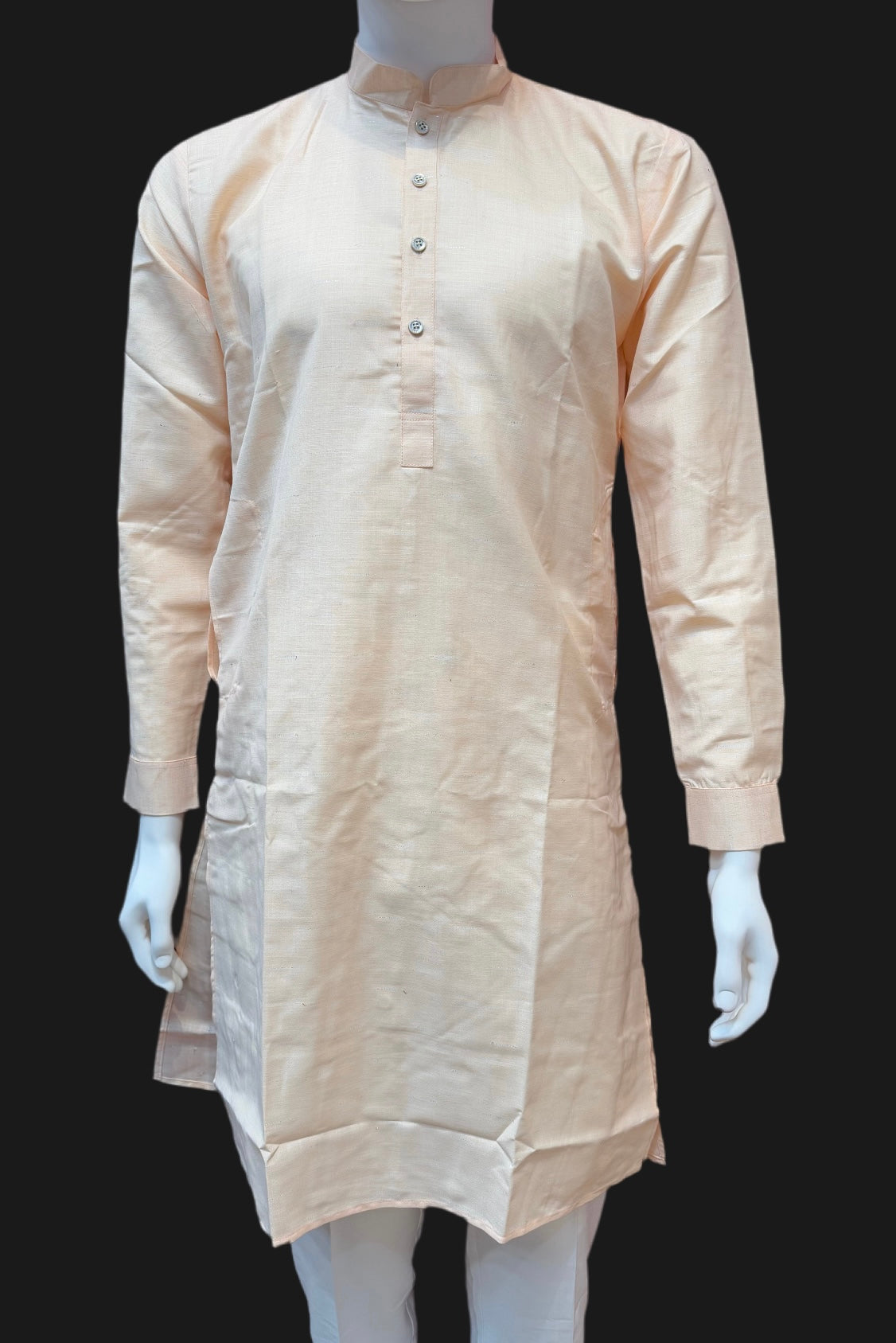 Stunning Light Orange Color Men's Kurta With Pajama Pant In USA