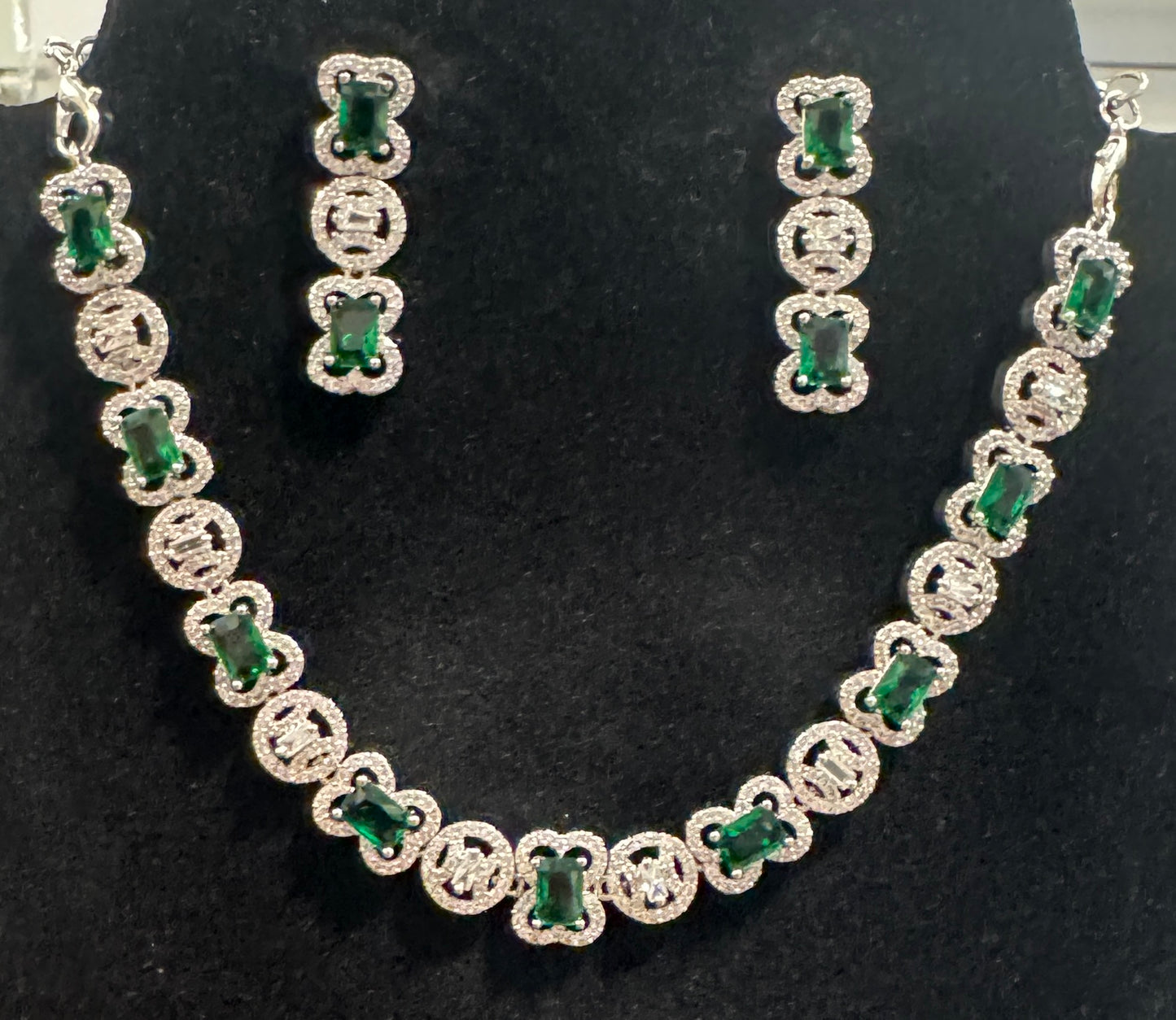 American Diamond Necklace With Earings Set Near Me