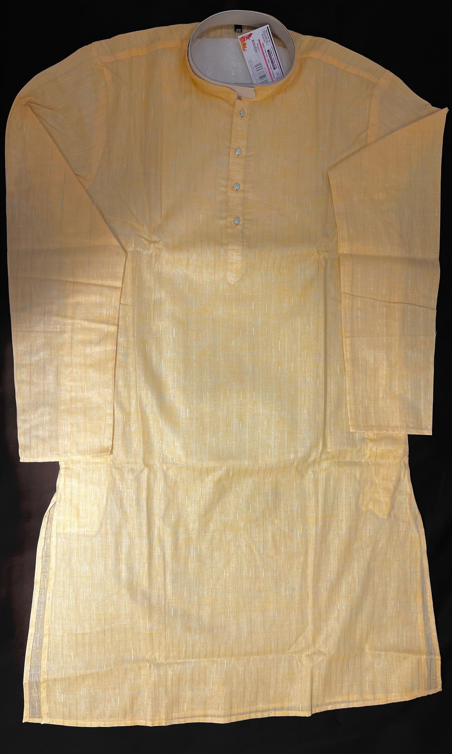 Stunning Light Orange Color Designer Men's Kurta With Pajama Pant