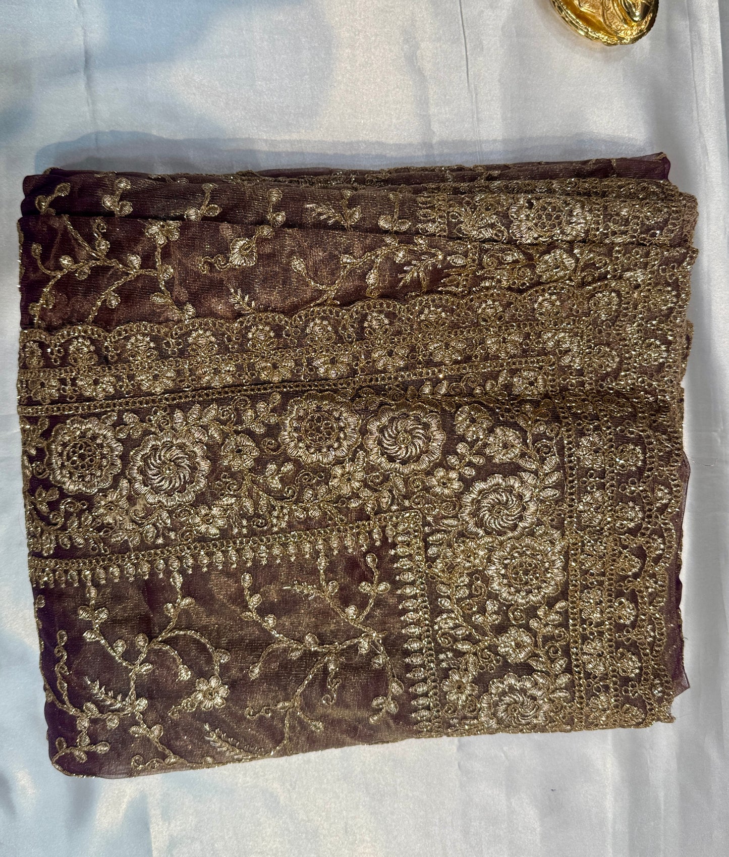 Magnificent Light Wine Color With Soft Net Embroidered Work Fancy Saree - PREMIUM QUALITY