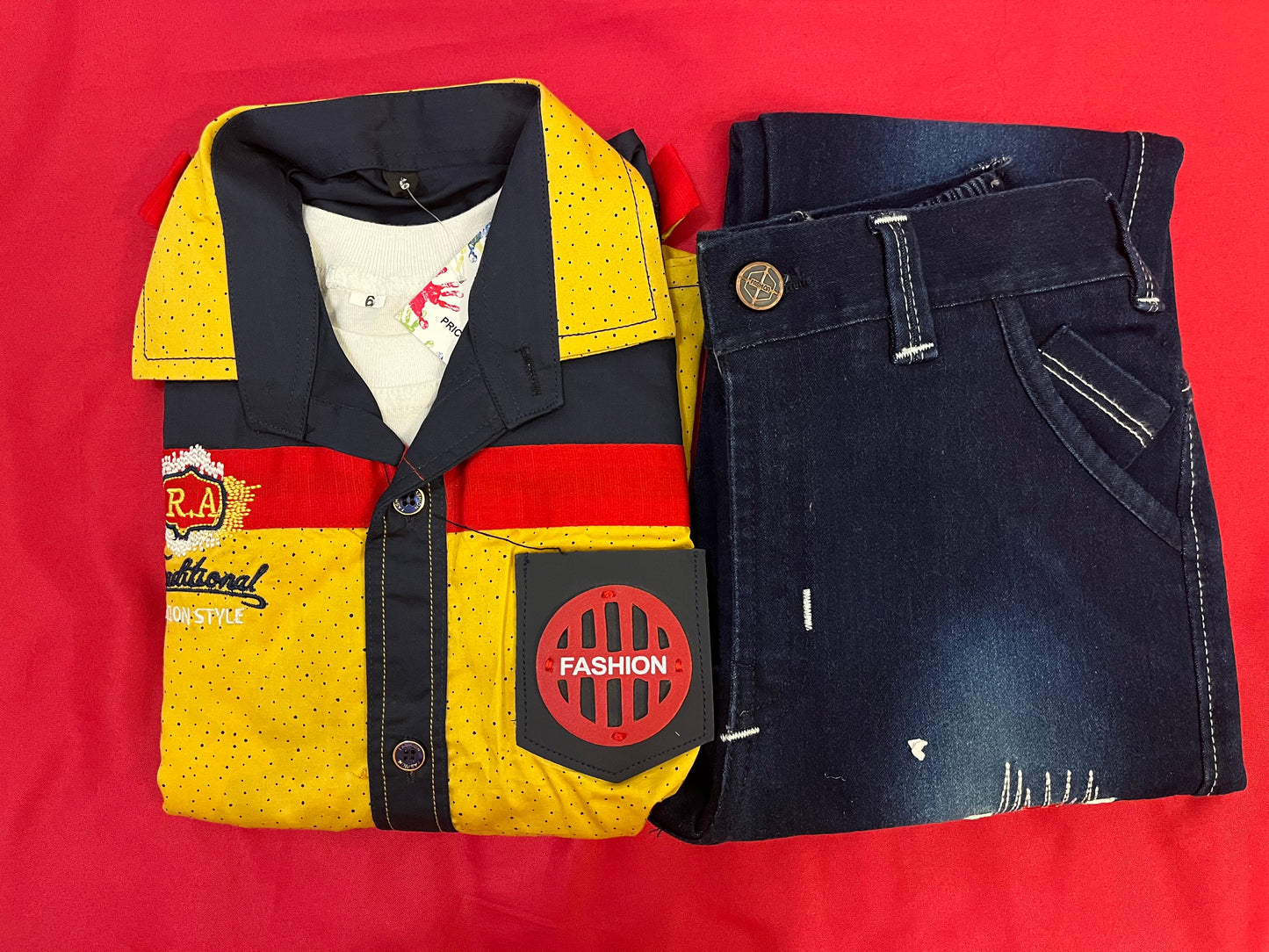 Attractive Yellow Color Shirt With Full Sleeve For Boys