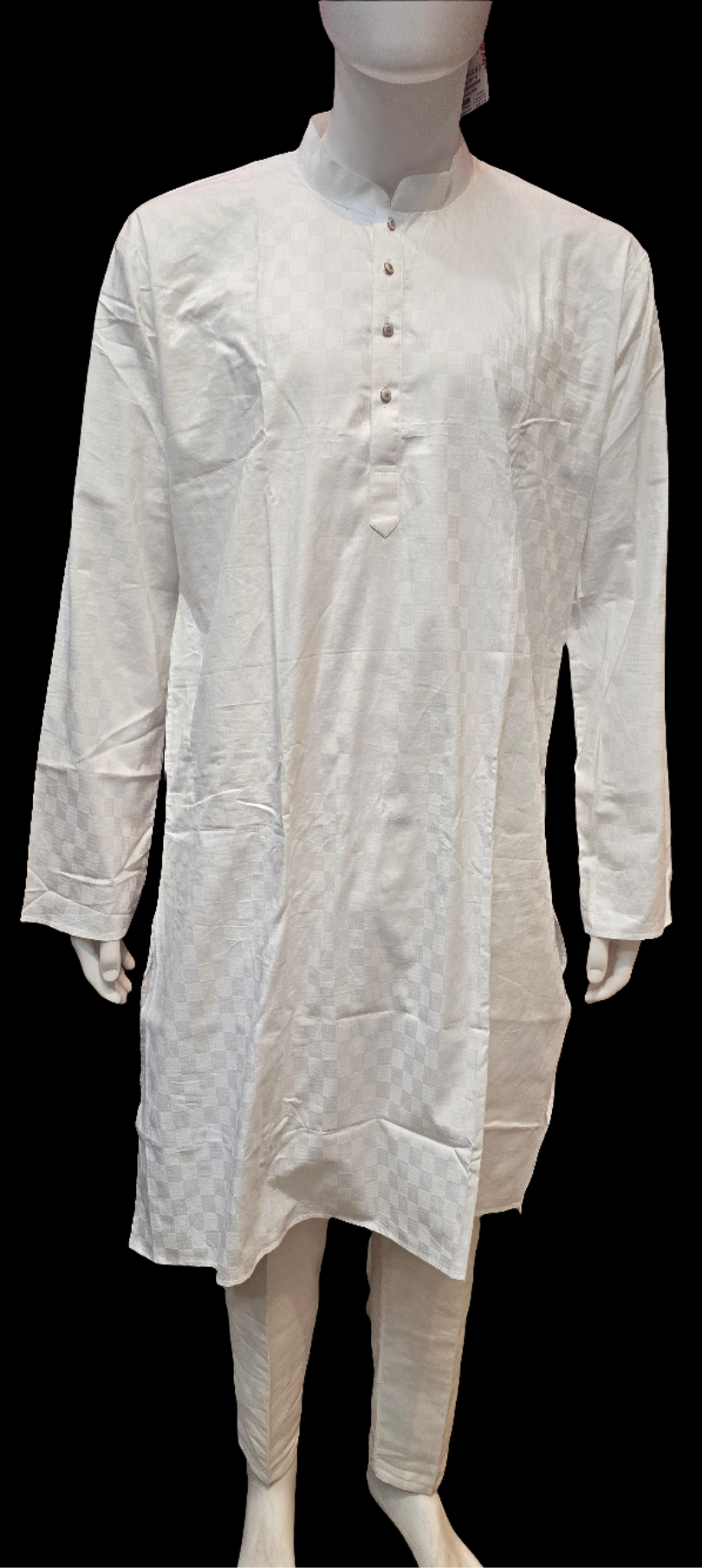 Stunning White Color Designer Men's Kurta With Pajama Pant Near Me