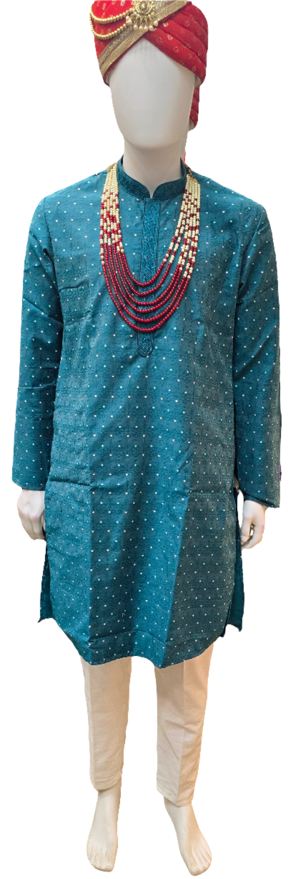 Mandarin Collar Men's Kurta Suits In Yuma