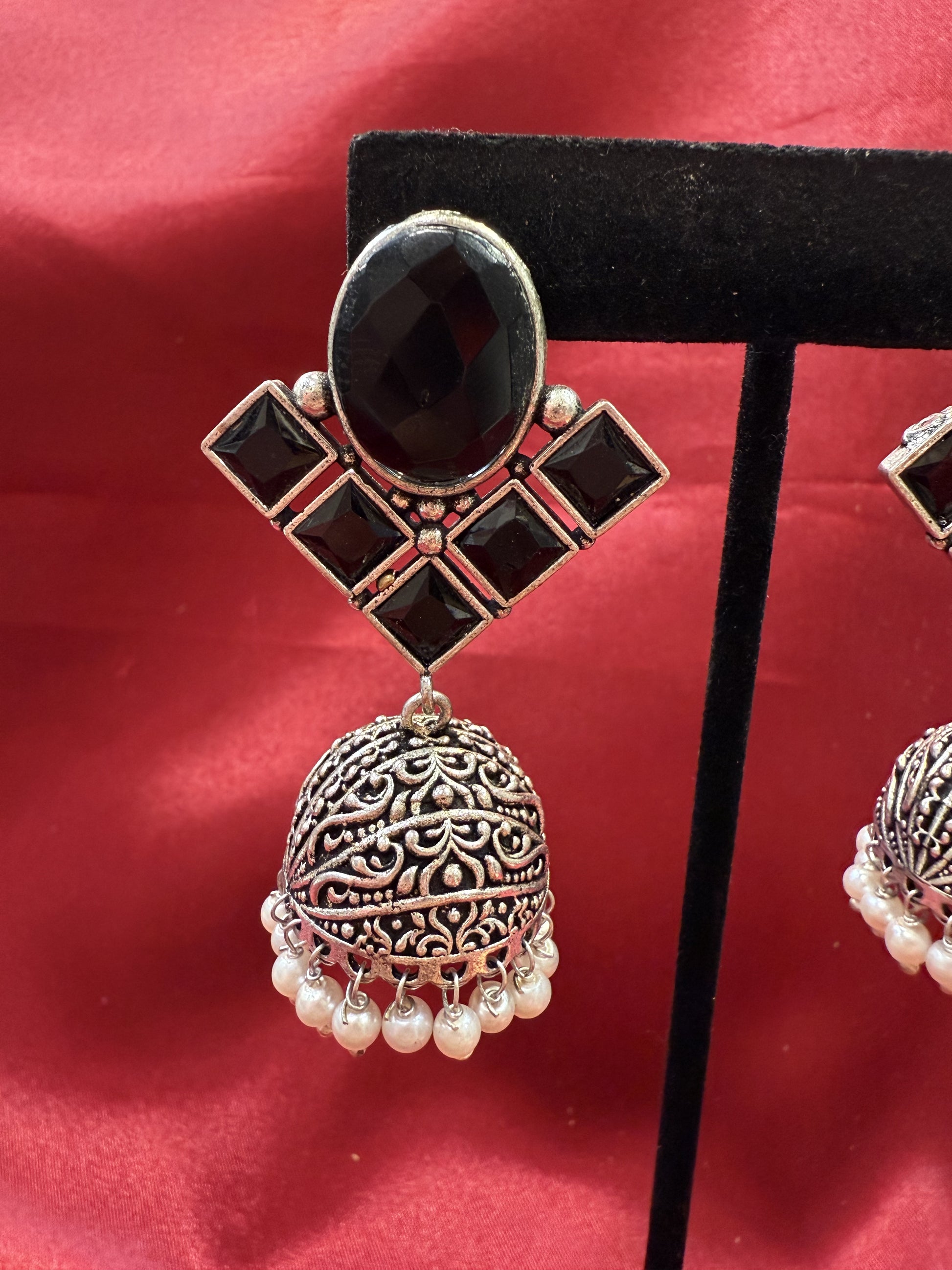 Black Stone Earrings For Women In Tempe