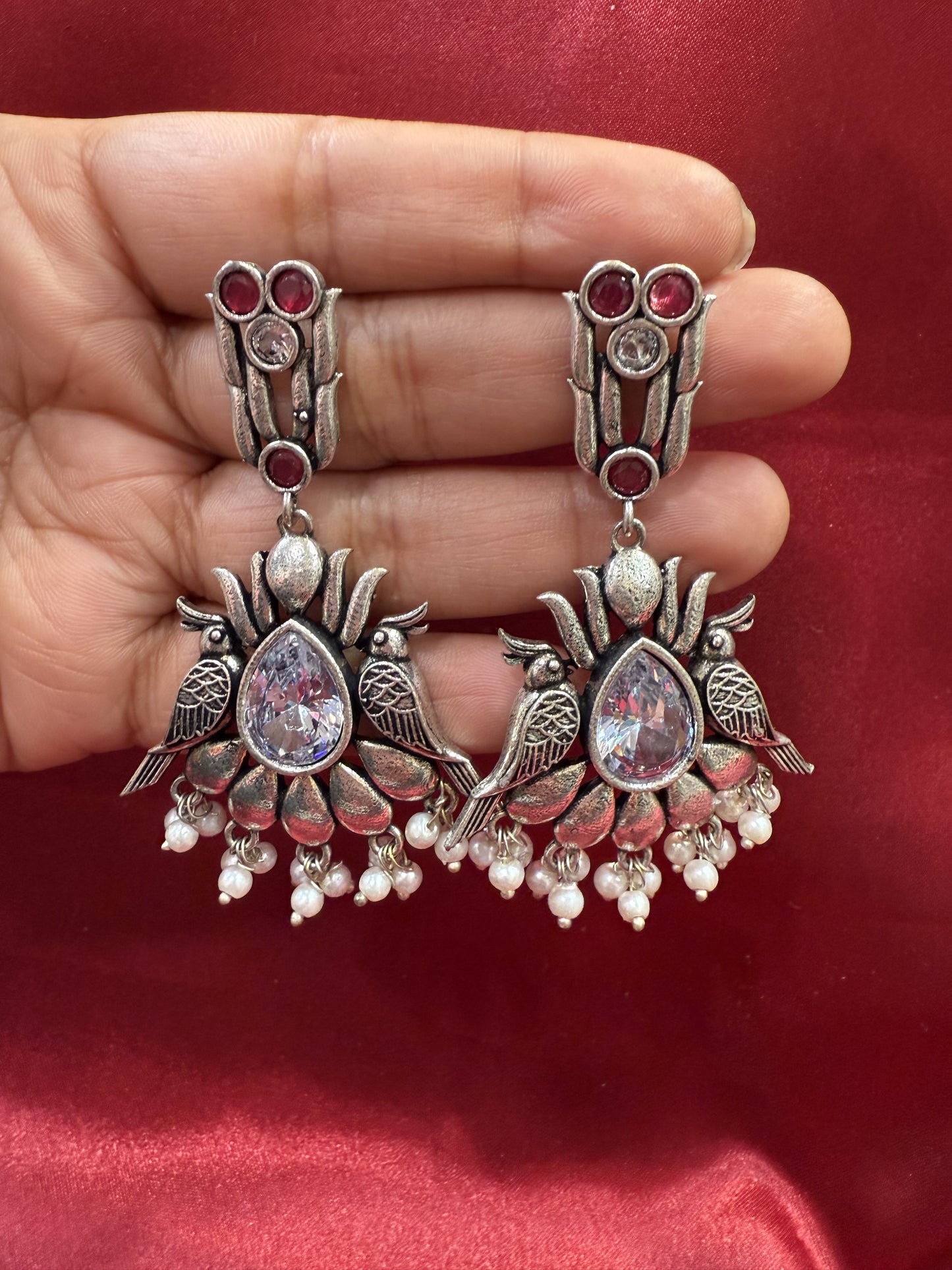 Oxidized With Beads Earrings In Mesa