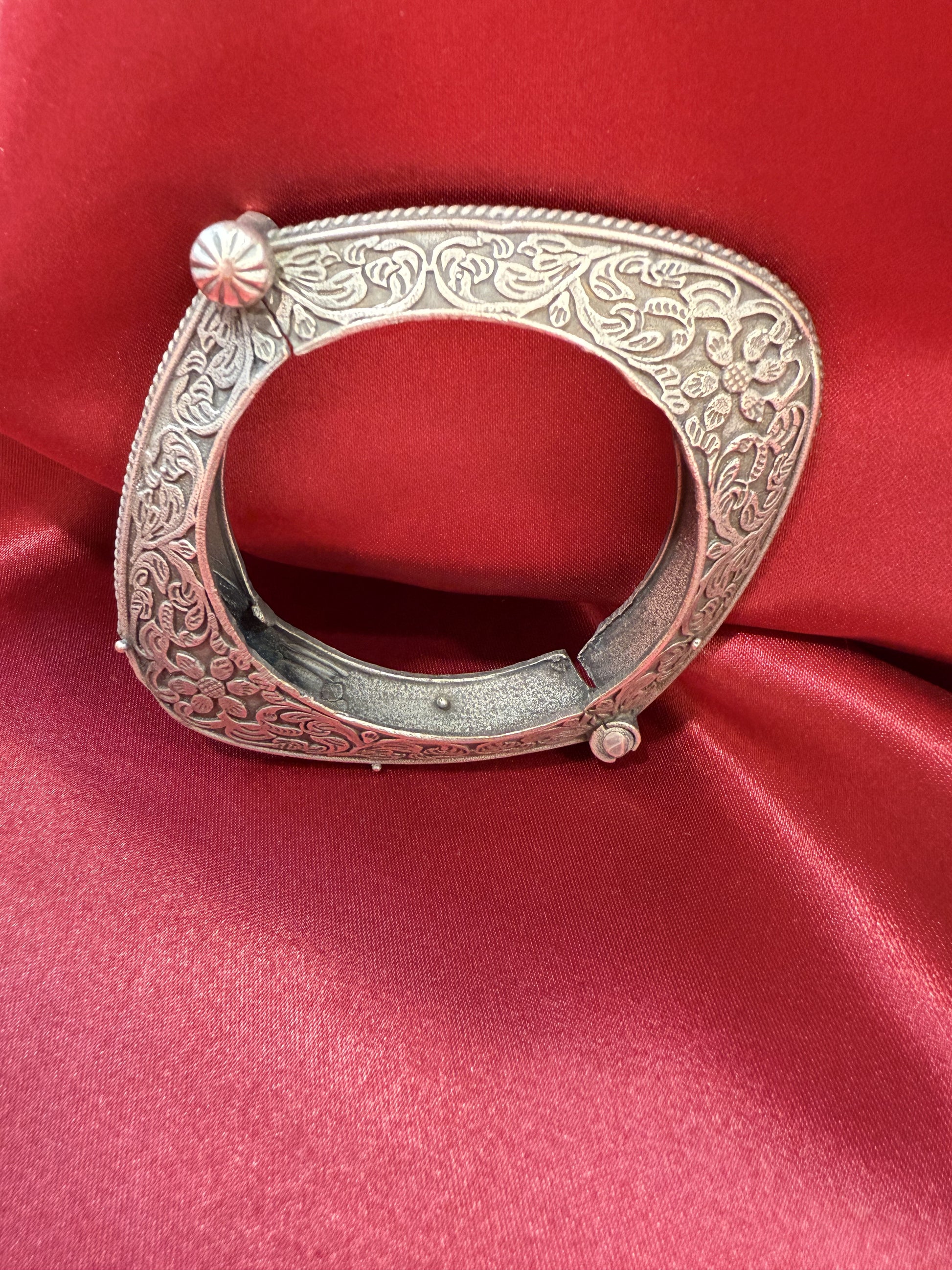 Elegant Tribal Oxidized Silver Ethnic Cuff Bracelet Near Me