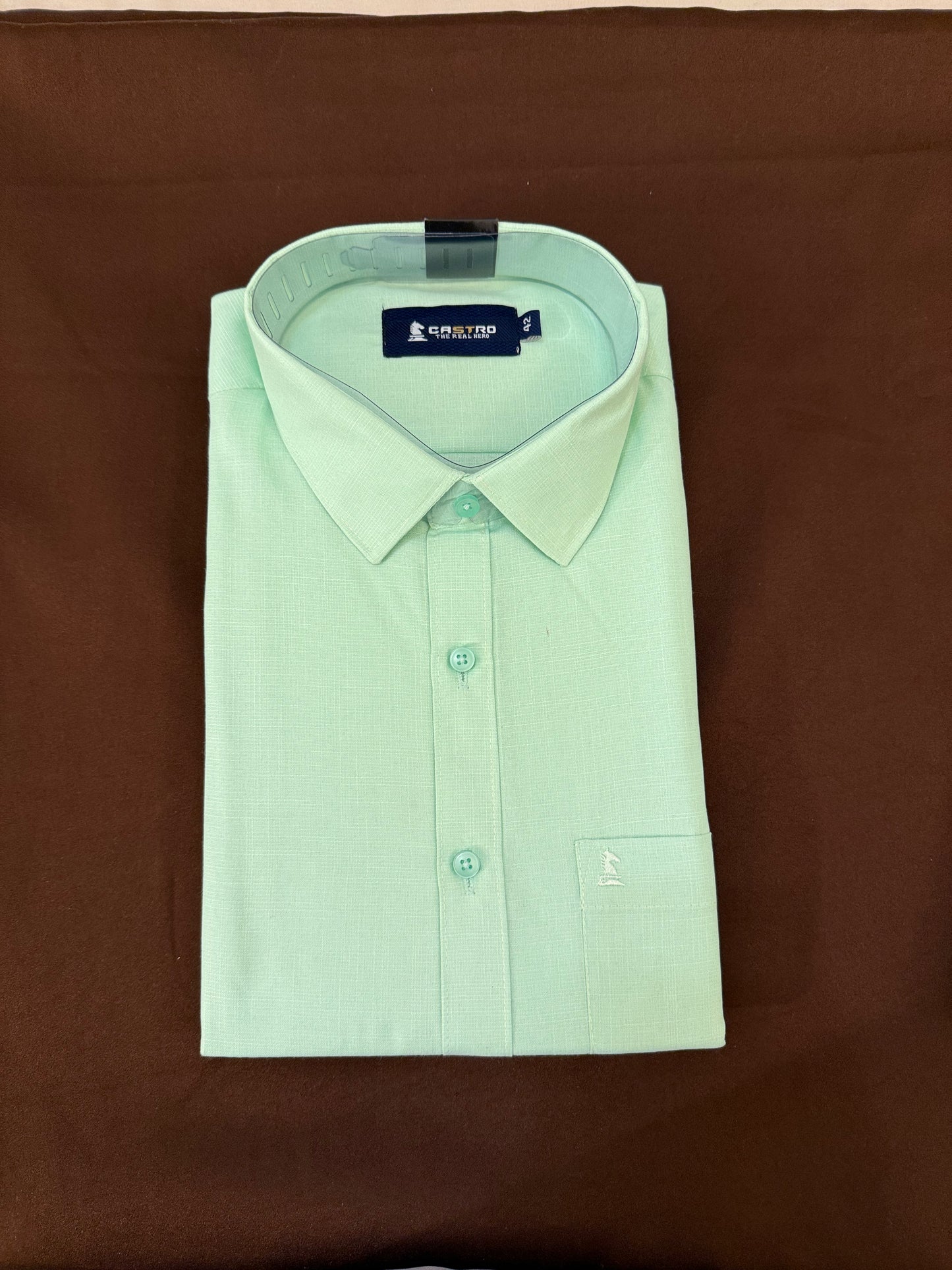 Beautiful Pastel Green Color Mens Cotton Shirt Border Dhoti