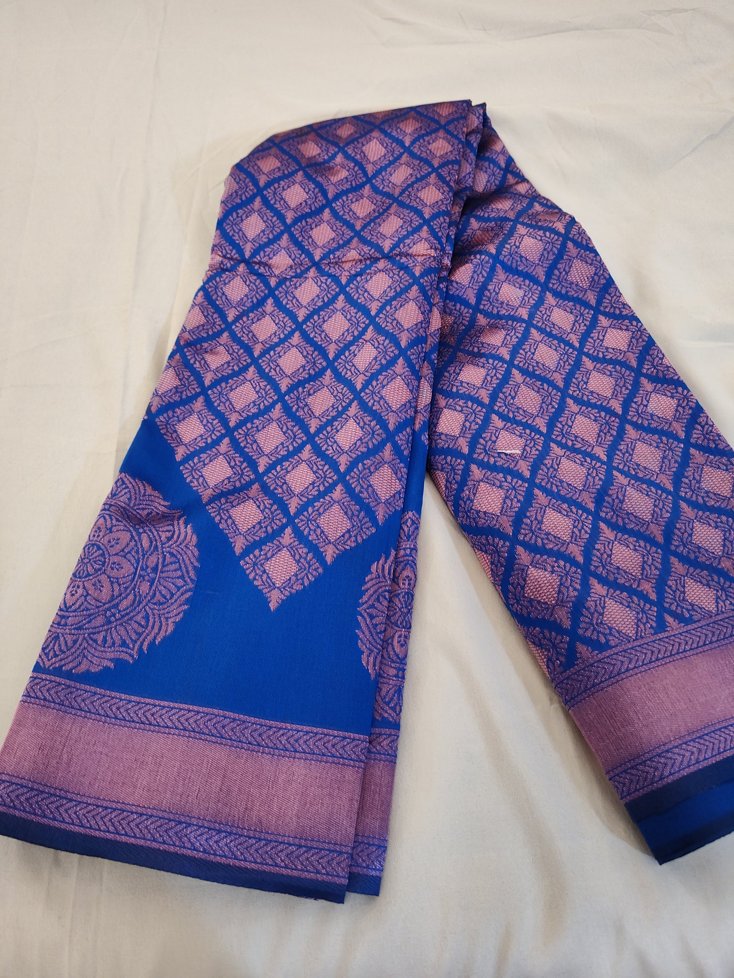 Beautiful Ink Blue Colored Art Silk Saree With All Over Intricate Jari Work Near Me