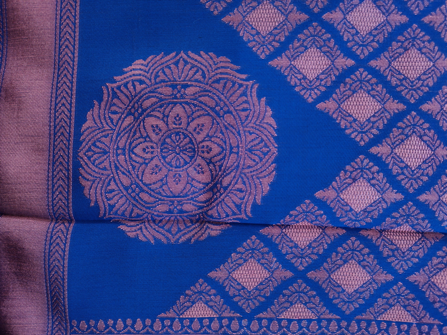 Beautiful Ink Blue Colored Art Silk Saree With All Over Intricate Jari Work In Mesa