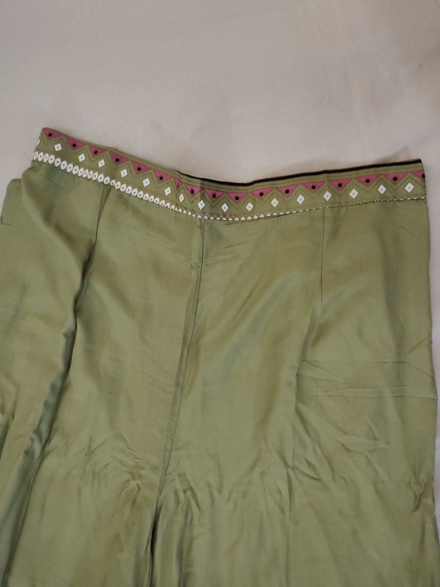Fabulous Light Green Palazzo Pants Pink pattern In Tempe