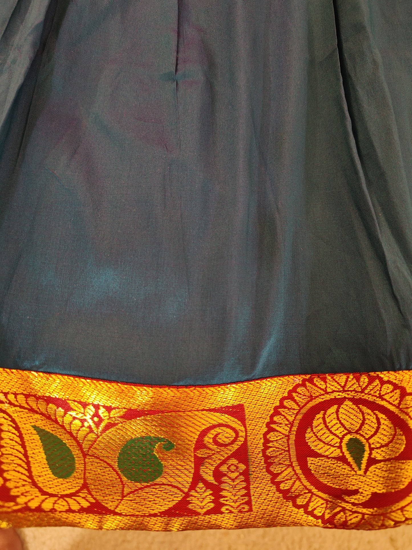 Beautiful Pink Color Embroidery Silk Langa Set For Kids In Tucson