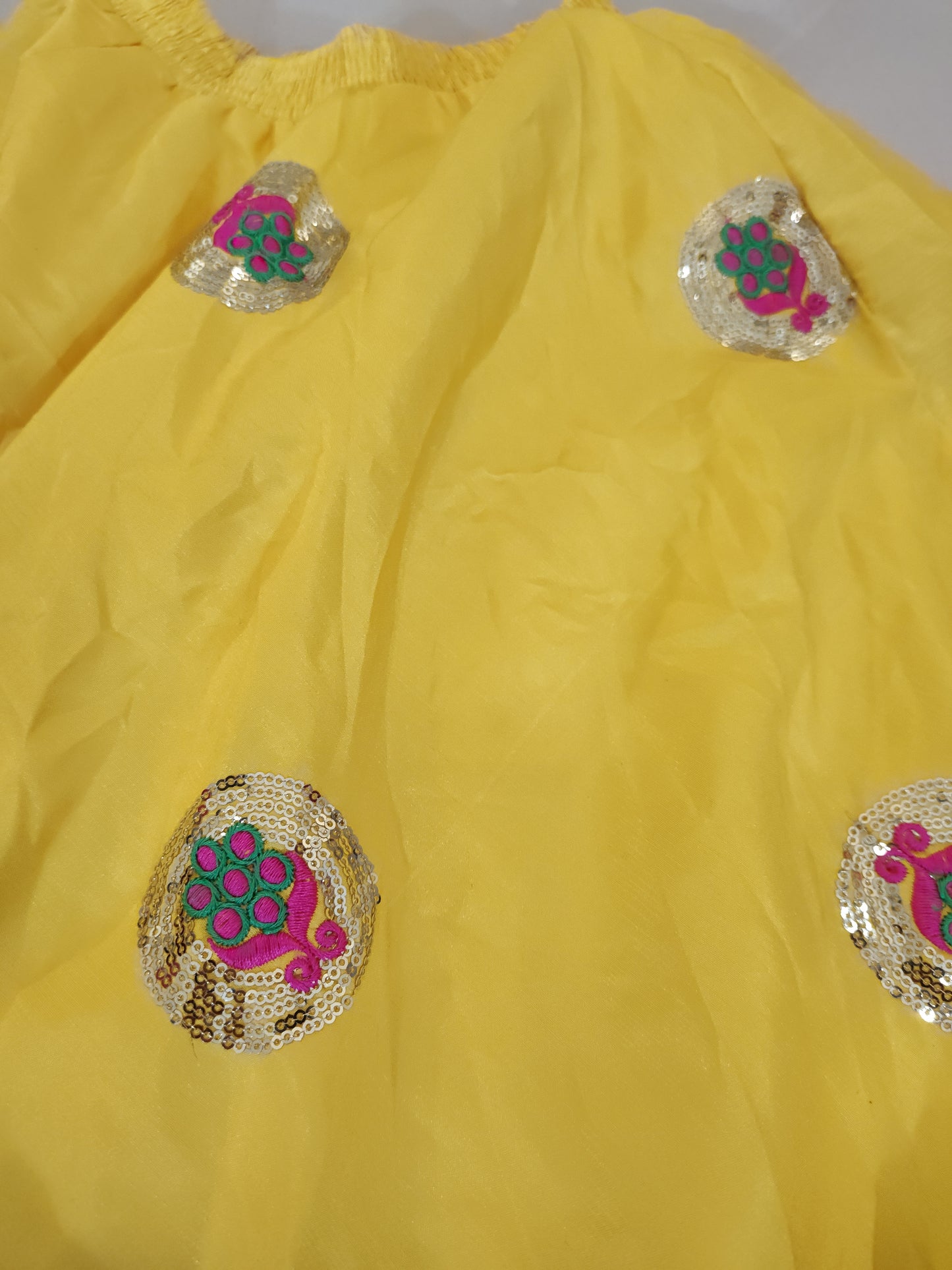 Beautiful Yellow And Pink Lehenga Set With Overcoat Near Me