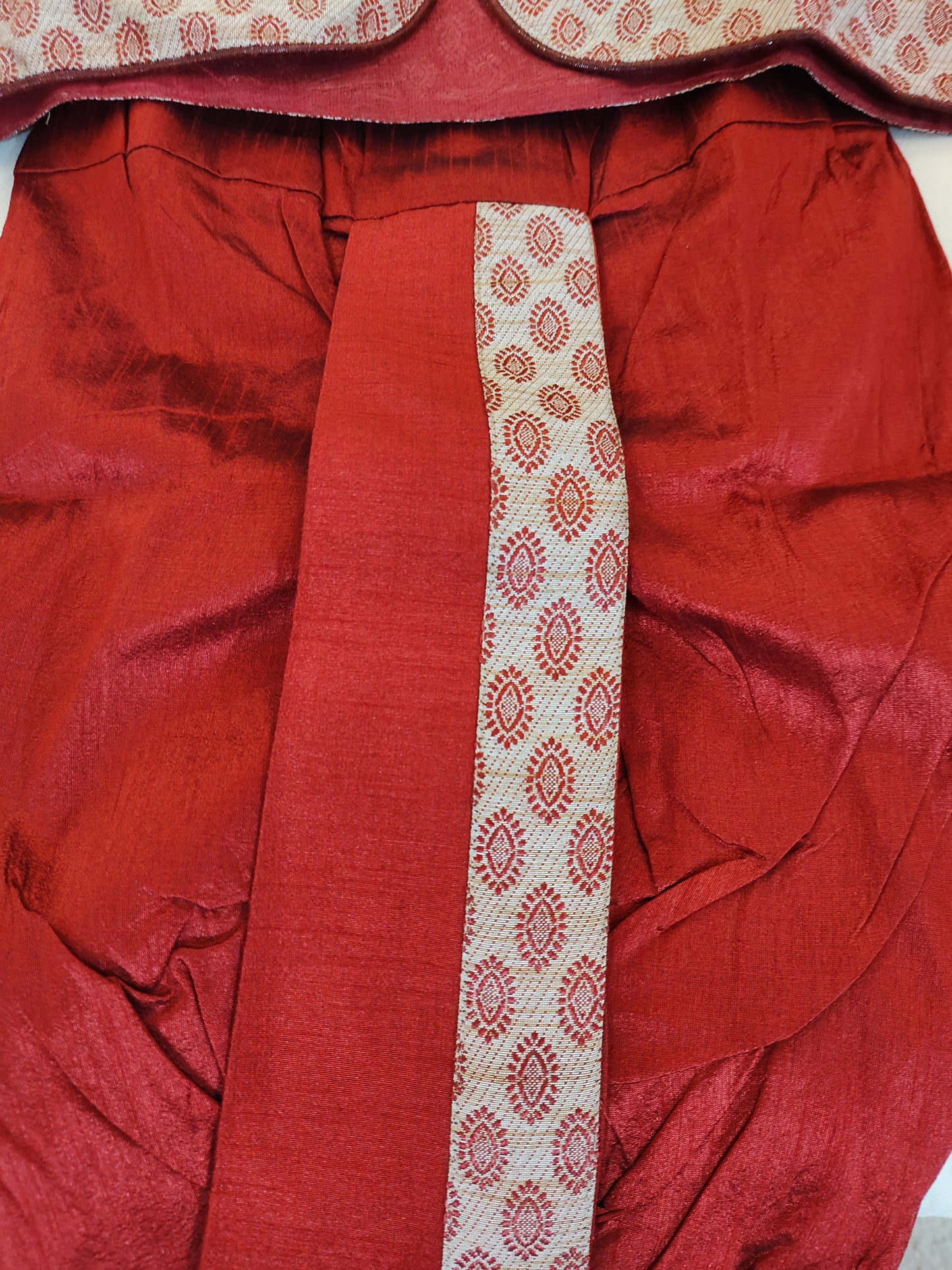 Traditional Maroon Color Kids Dhoti Style Pant With Brooch Pin In Flagstaff