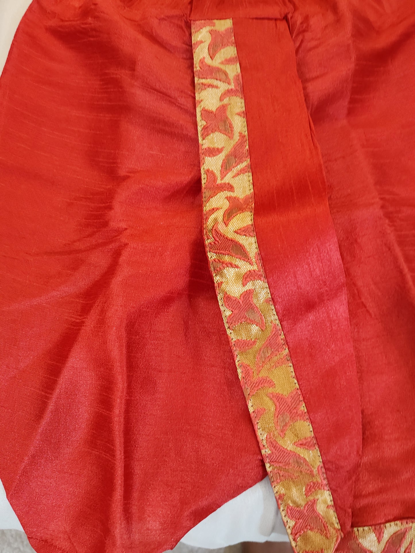 Trendy Boys Red Color Silk Cotton Kurta Pajama Pant And Dhoti Style Pant In Casa Grande