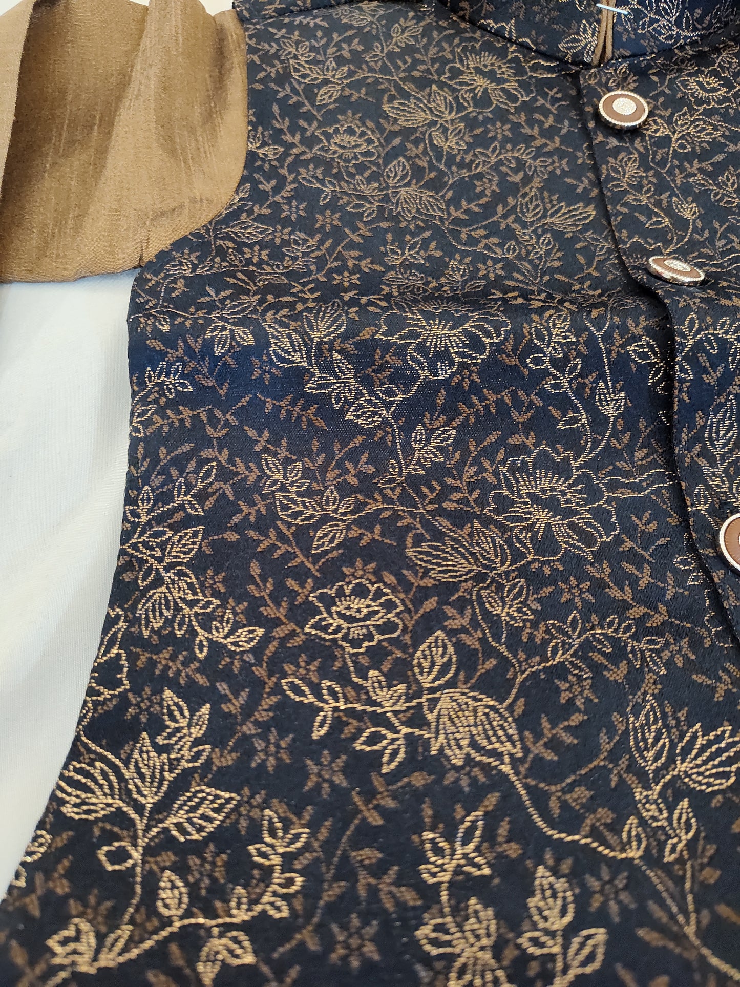 Gorgeous Brown Color Boys Silk Cotton Kurta Pajama Pant And Blue Dhoti Style Pant In Glendale 