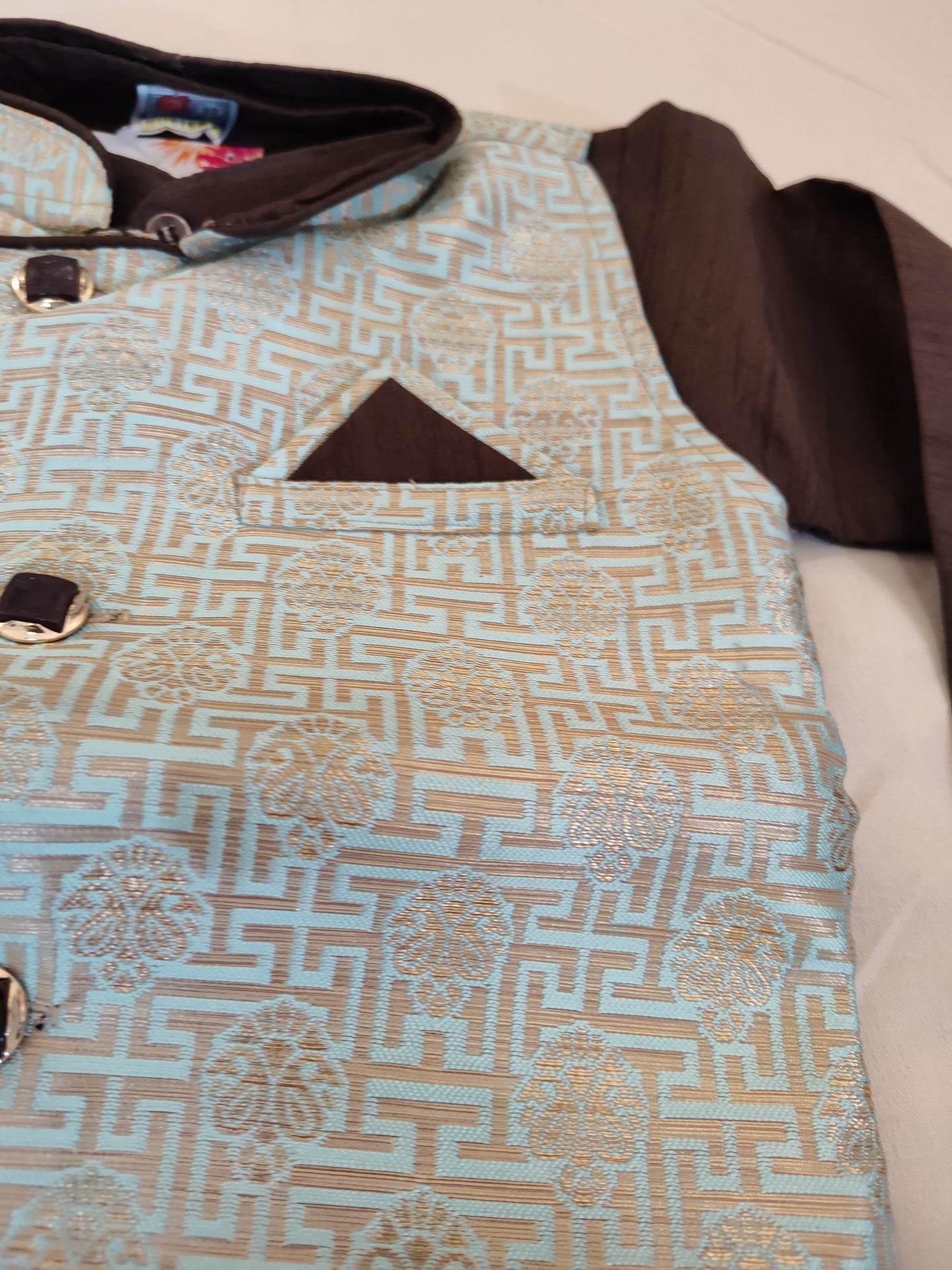 Alluring Party Wear Brown Color Boys Kurta Pajama Pant In Phoenix