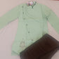Alluring Sea Green Color Designer Silk Kurta With Pajama Set For Kids