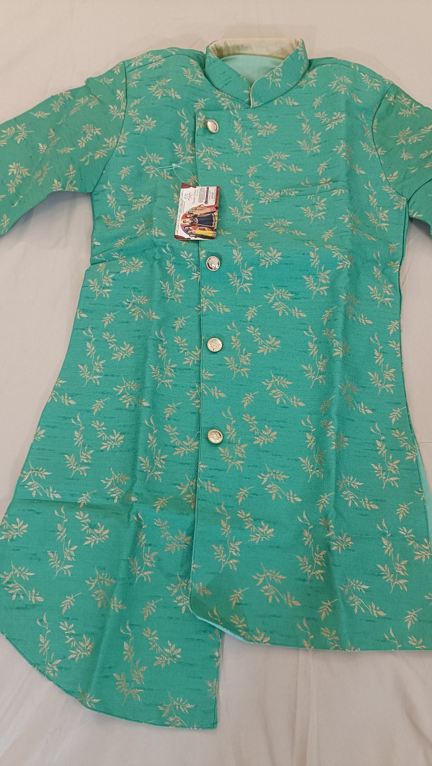 Beautiful Green Color Designer Silk Kurta With Pajama Set Near Me