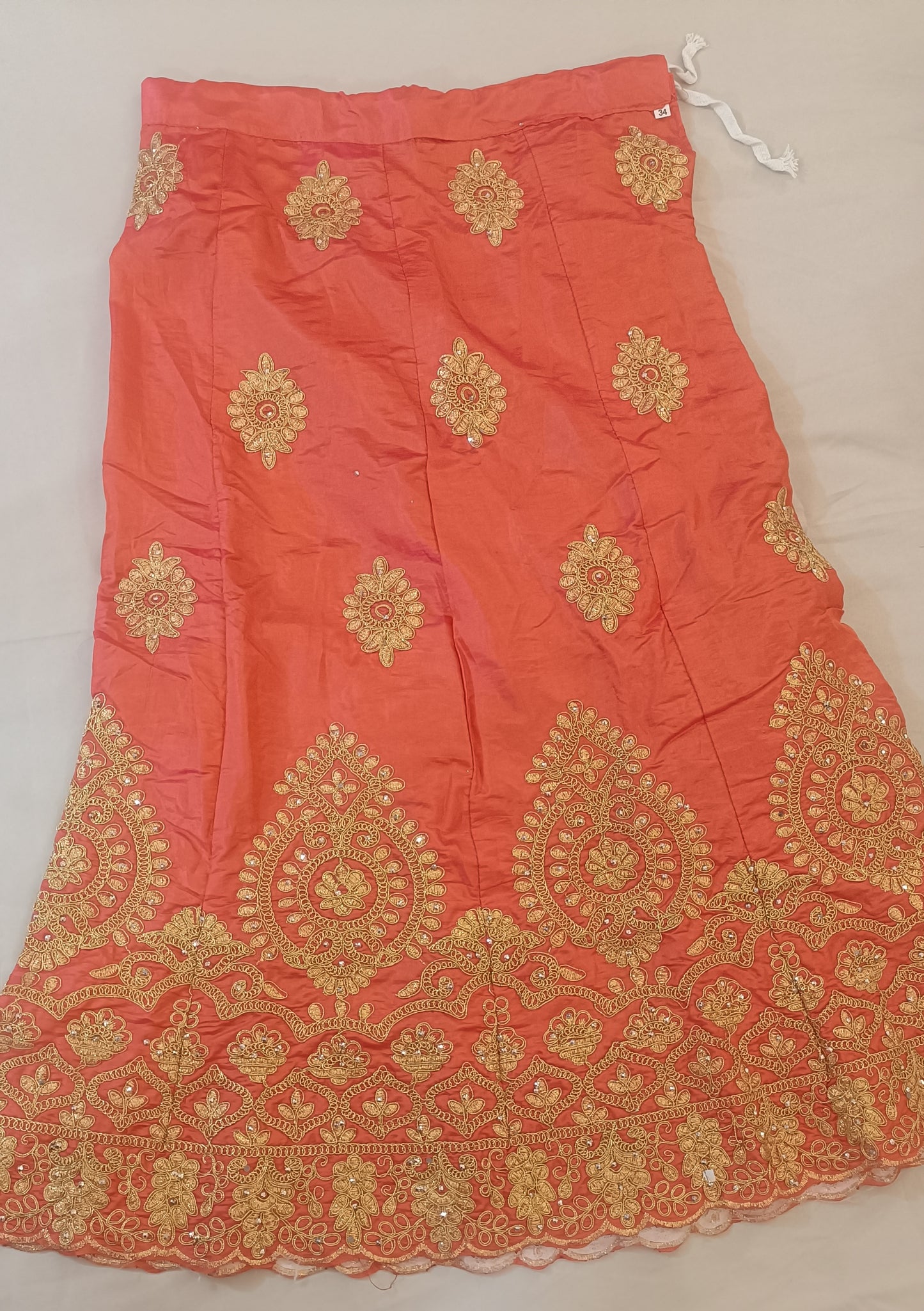 Beautiful Orange And Blue Lehanga Set In USA