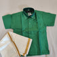 Beautiful Green Color Shirt And Dhoti Set For Kids