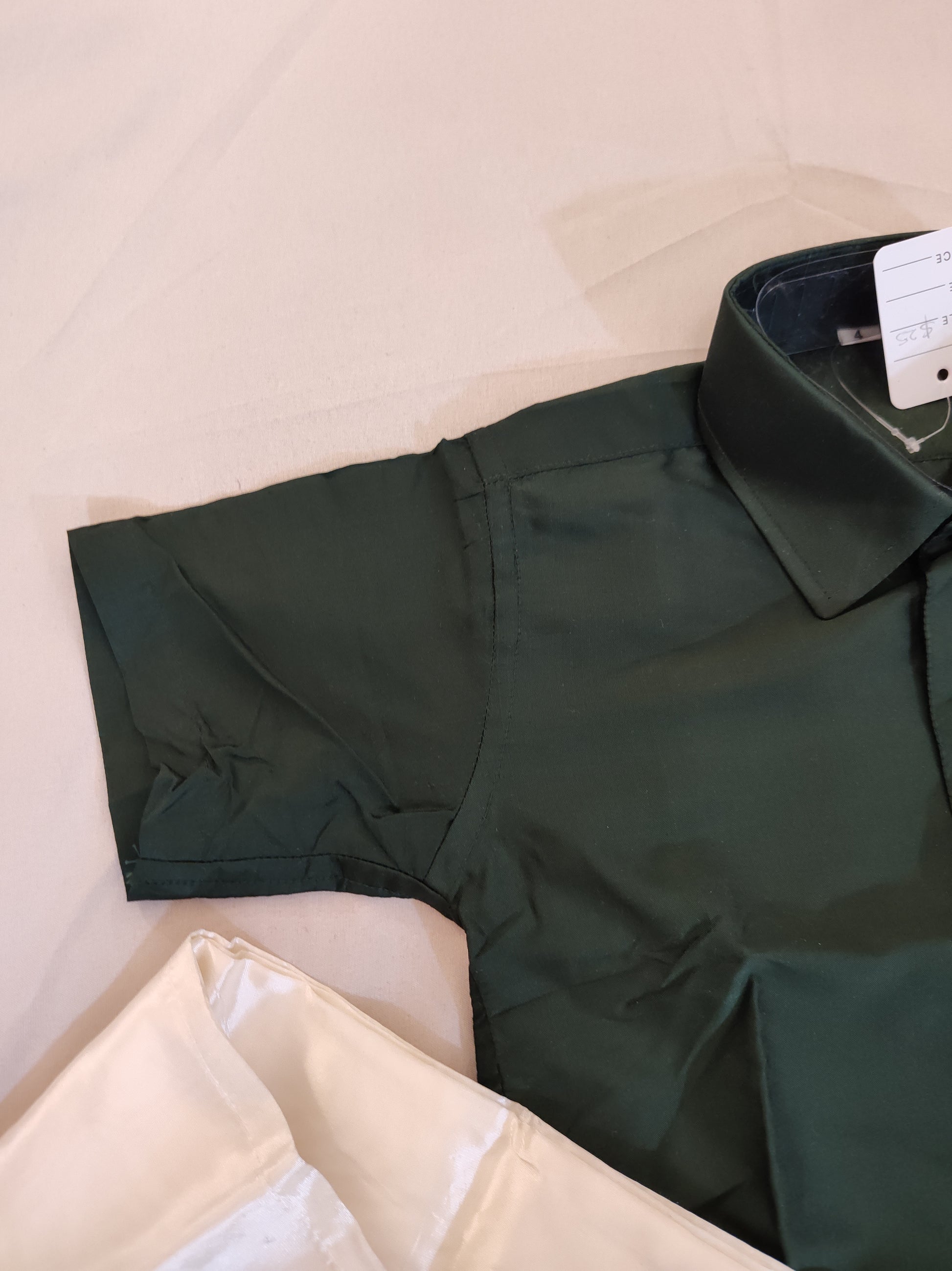 Alluring Dark Green Shirt With Dhoti In Chandler