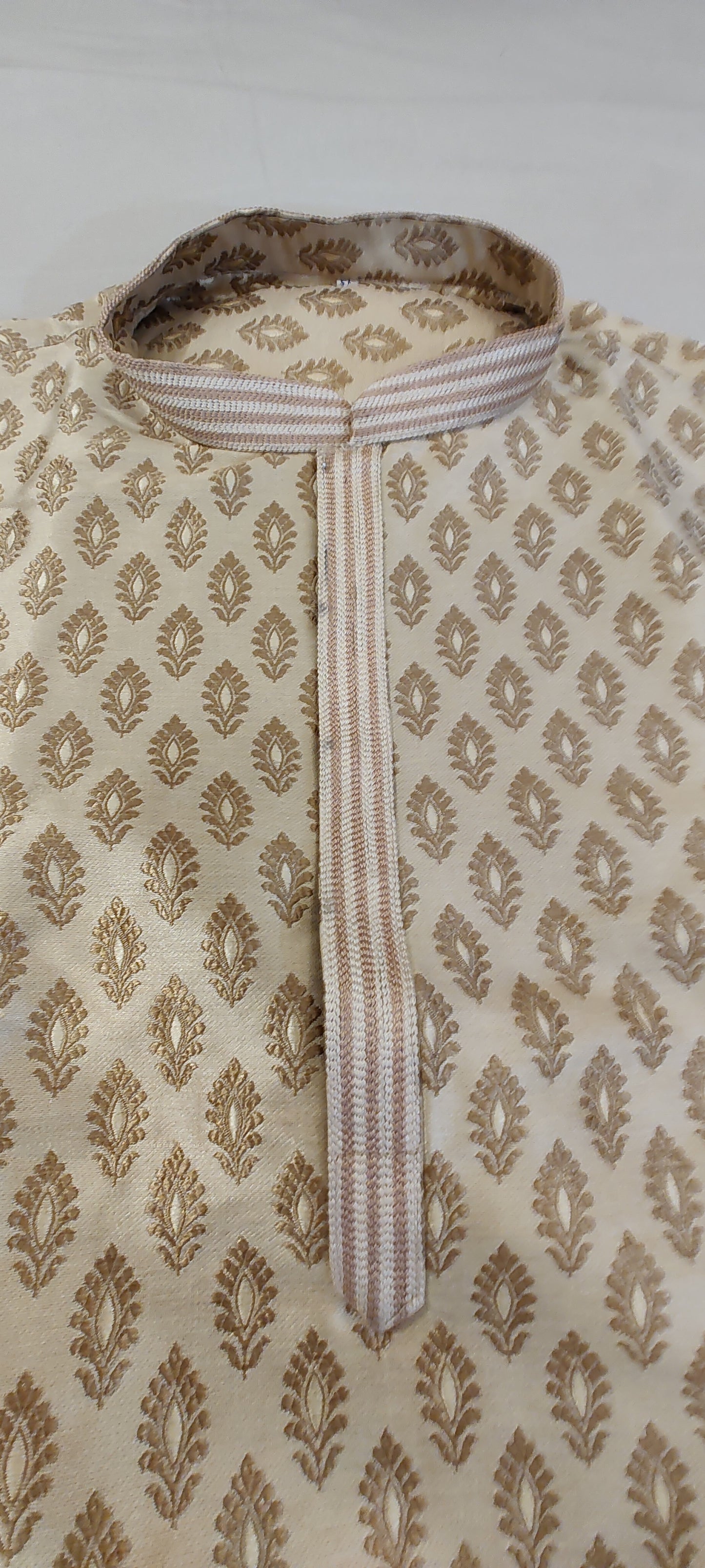 Beautiful Beige Color Designer Men's Kurta With Pajama Pant In USA