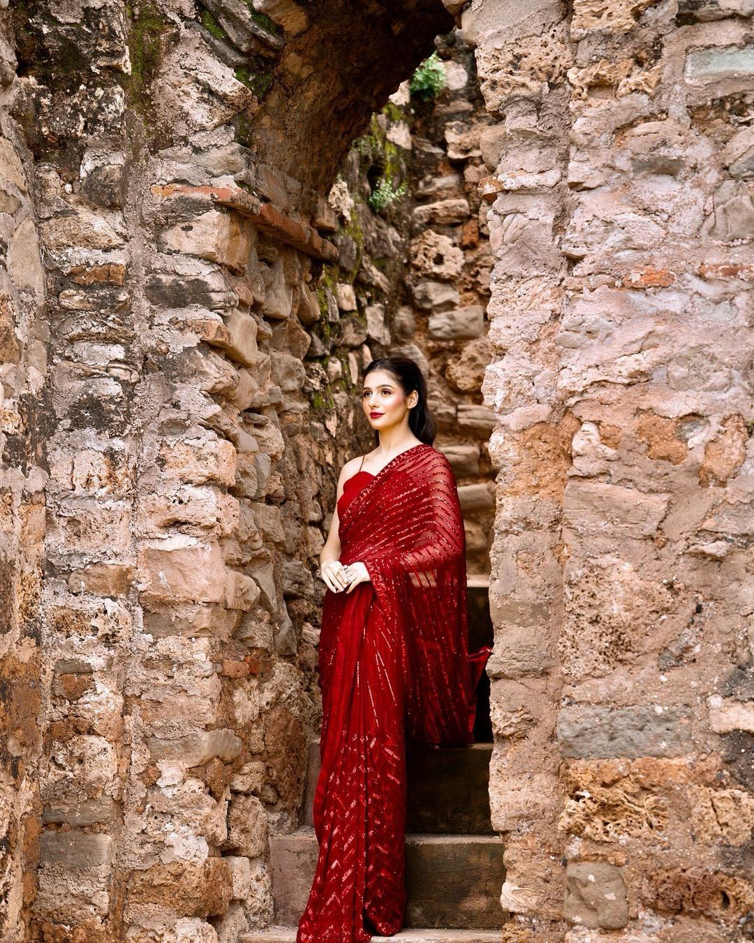 Glamorous Red Color Heavy Georgette In Arizona