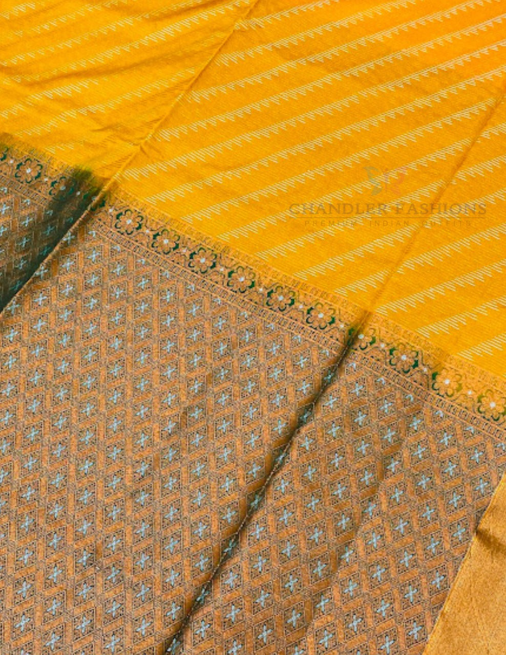 Charming Mastard Yellow Color Soft Silk Saree With Zari Work on Pallu In Arizona