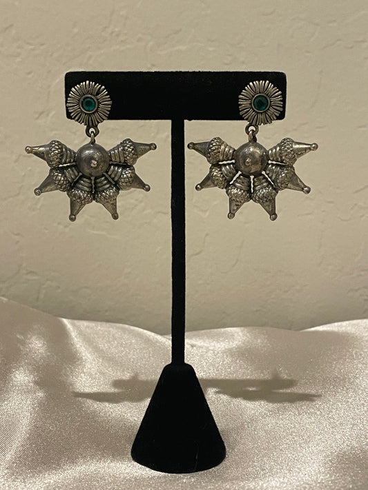 Attractive Dark Green oxidized Earrings