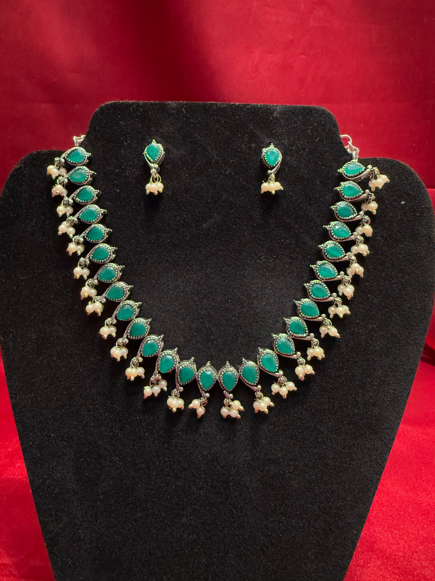 Oxidized Necklace With Earrings In USA