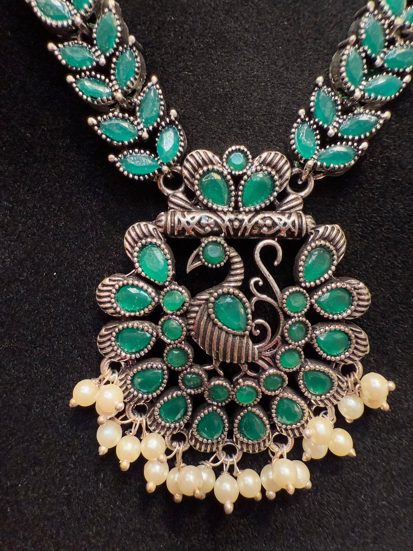 Peacock Design Oxidized Necklace Near Me