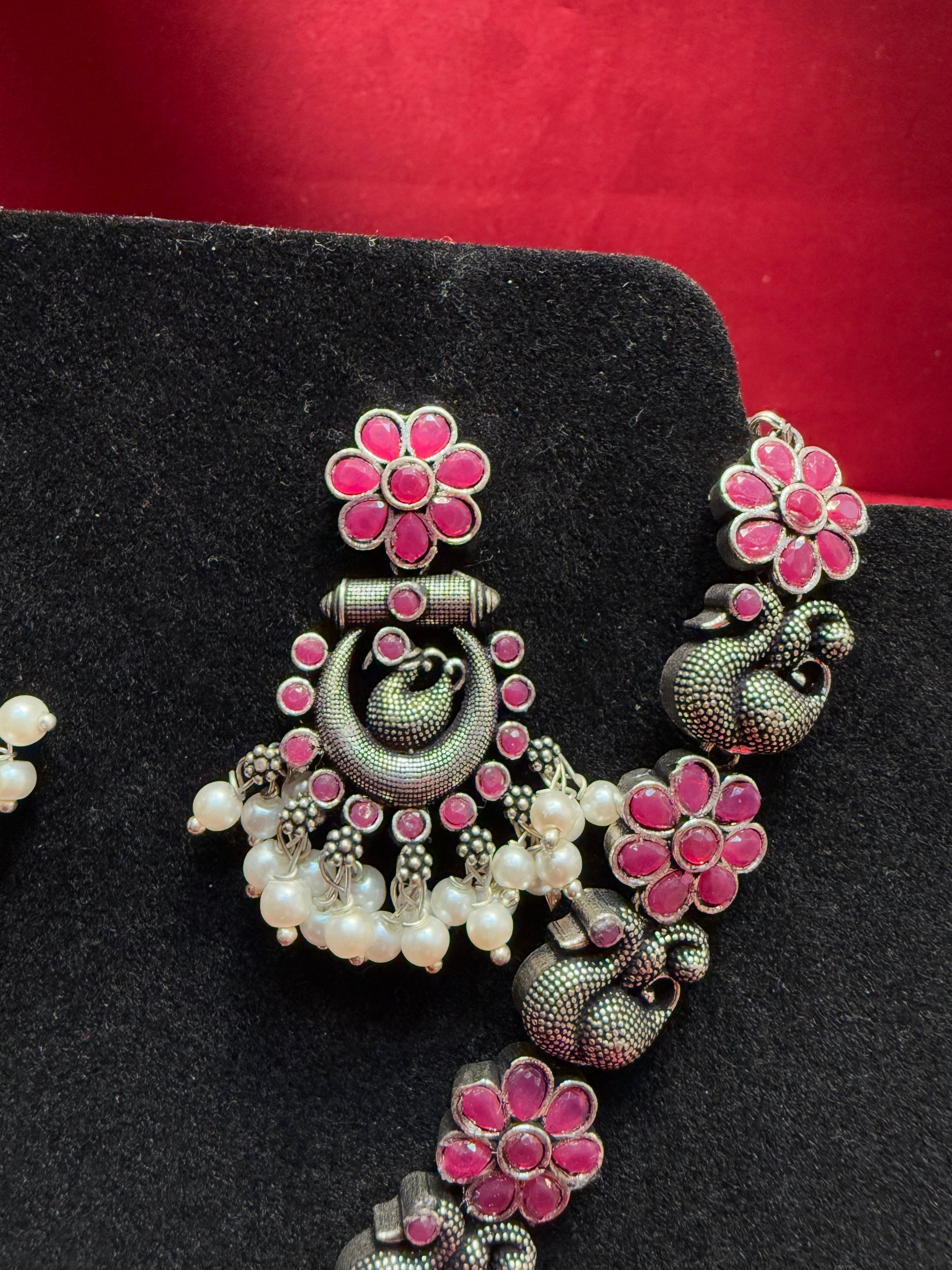 Peacock Design Oxidized Earrings In USA