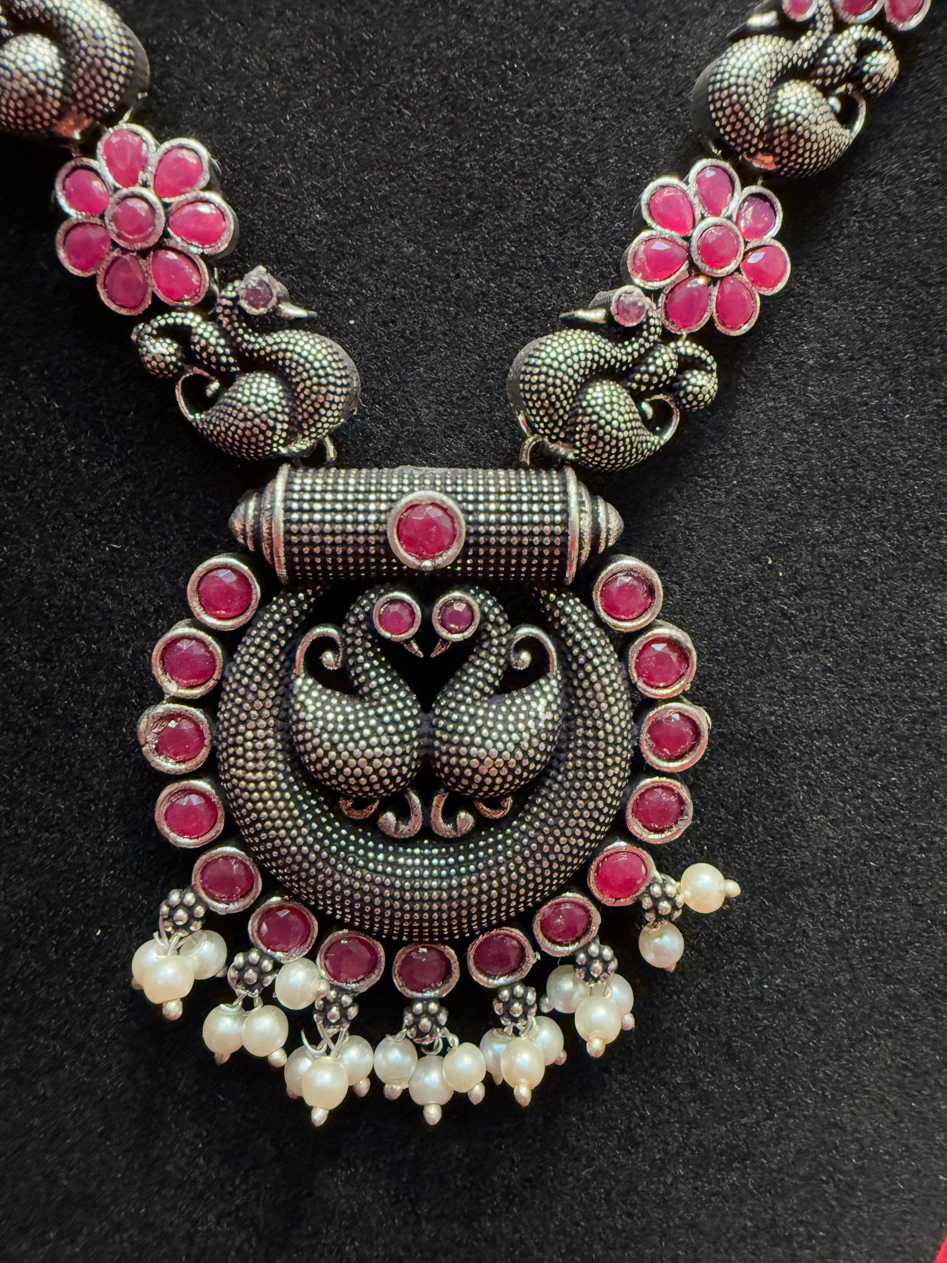 Peacock Design Oxidized Necklace Near Me