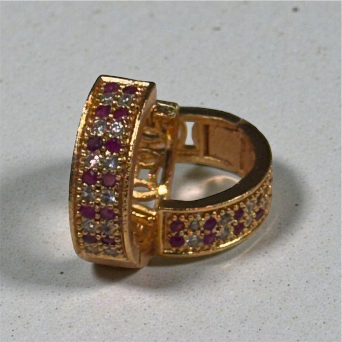 Gold Plated Earrings With White And Pink Color Stones For Women In USA