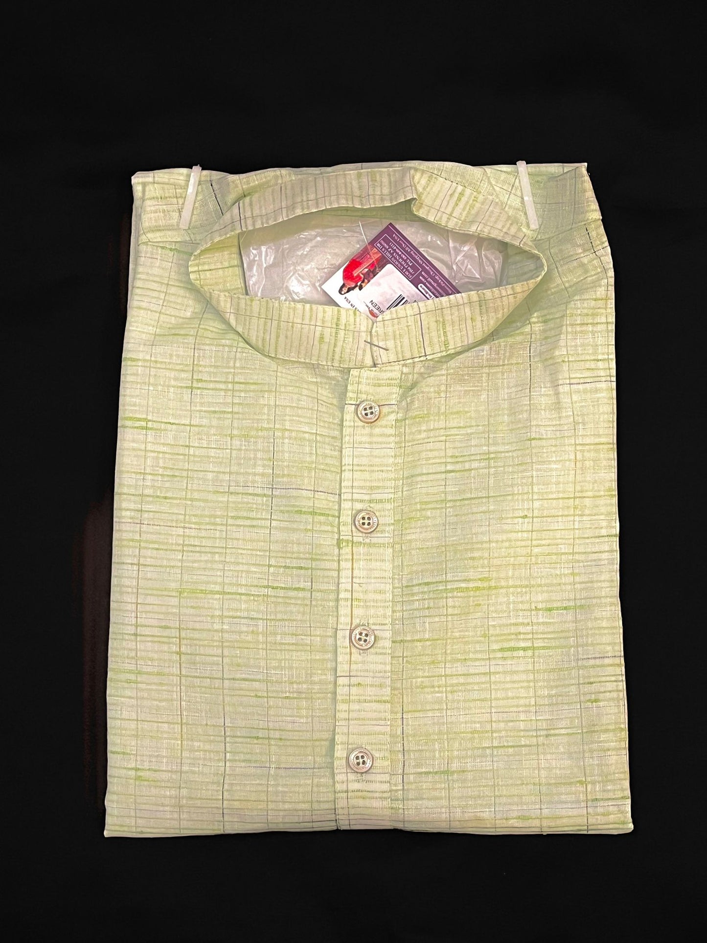 Green Color Designer Men's Kurta With Pajama Pant In Tempe