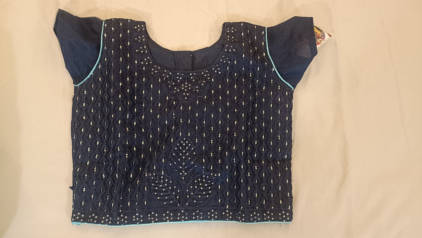 Gorgeous Navy Blue Kids Lehanga In USA