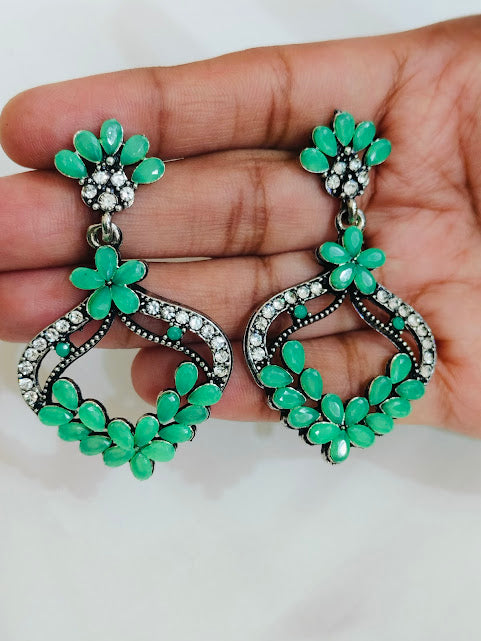 Light Green Emerald Earrings For Women In Near Me