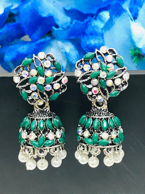 Attractive Oxidized Jhumka Earrings In USA