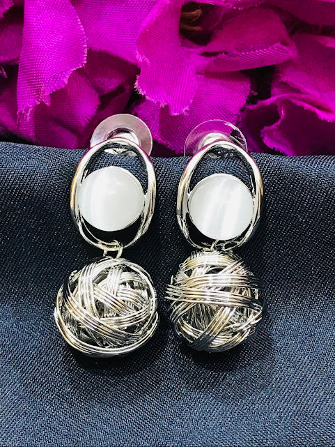 Grey Colored  Earrings In Tucson