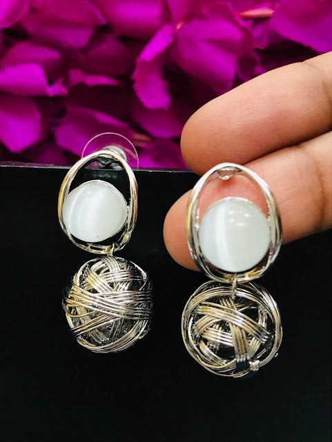 Stone Work Design Earrings Near Me