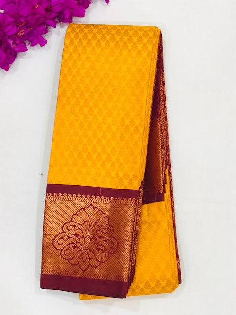 Alluring Yellow Color Art Silk With Contrast Border Unique Design Saree For Women