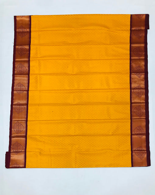 Alluring Yellow Color Art Silk In Yuma