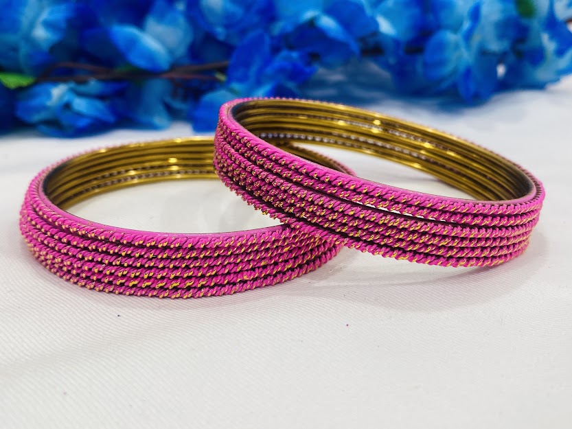 Dot Printed Antique Gold Bangles in Gila Bend