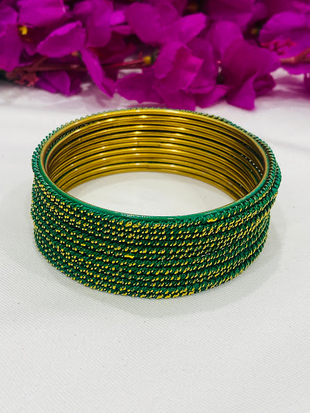 Gold Plated Designer Bollywood Style Bangles With Glitters In Scottsdale