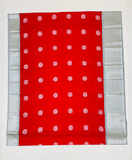 Red Color Pure Silk Saree With Silver Zari Work In Bull Head City