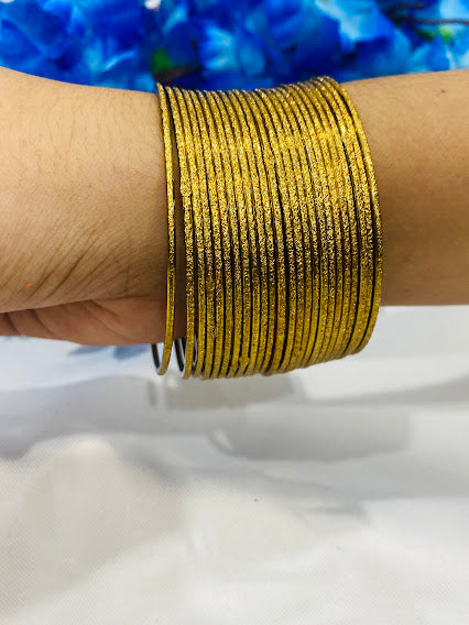 Gold Plated Designer Party Style Thin Metal Bangle Sets Near Me