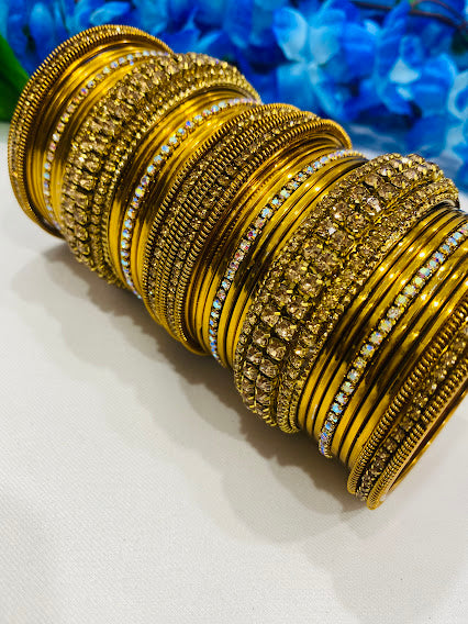 Antique Gold Designer Bangles In Chandler