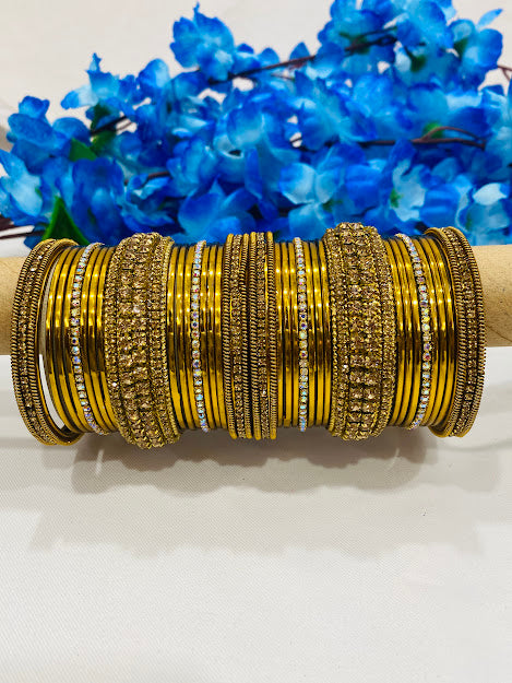 White Stone Studded Designer Bangles In Tempe